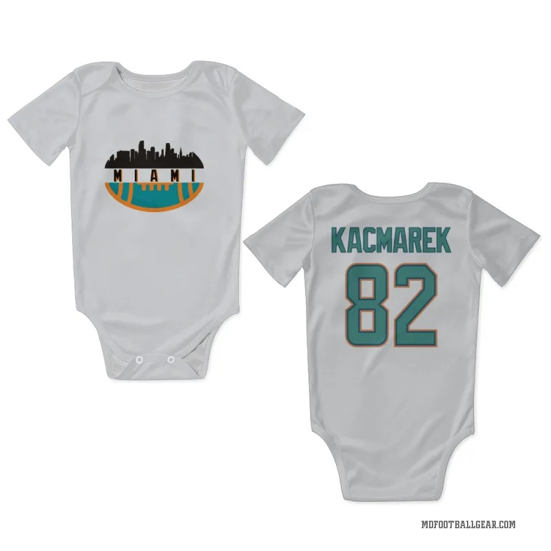 Will Kacmarek  White Miami Dolphins  Newborn & Infant Bodysuit