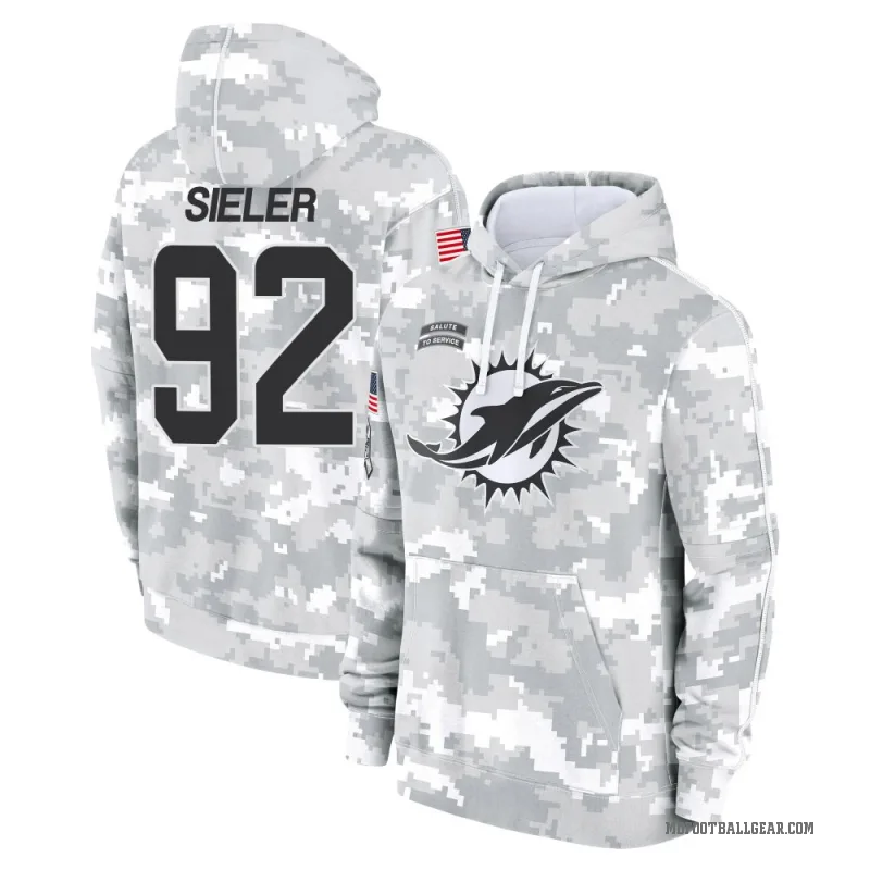 Zach Sieler Youth Camo Miami Dolphins Arctic 2024 Salute to Service Club  Fleece Pullover Hoodie - Dolphins Store